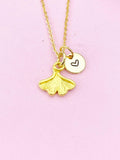 Ginkgo Leaf Charm Gold Necklace, N6180