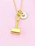 Hammer Charm Gold Necklace, N6183