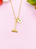 Rake Charm Gold Necklace, N6184