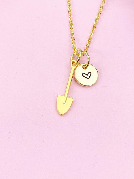 Shovel Charm Gold or Silver Necklace, N6186
