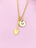 Shovel Charm Gold or Silver Necklace, N6186
