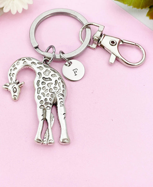 Giraffe Charm Keychain, Wildlife Enthusiast Gifts, N6191