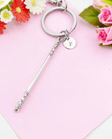 Baton Drum Major Keychain, Baton Twirling Charm, Majorette Charm, Stick, Band Gifts, Senior Gift, N6192