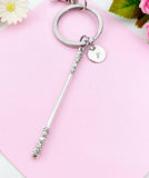 Baton Drum Major Keychain, Baton Twirling Charm, Majorette Charm, Stick, Band Gifts, Senior Gift, N6192