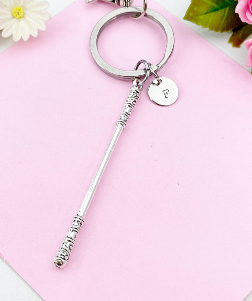 Baton Drum Major Keychain, Baton Twirling Charm, Majorette Charm, Stick, Band Gifts, Senior Gift, N6192