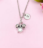 Drum Set Charm Silver Necklace, Musical Instruments, Drummer Jewelry Gift, N6201