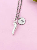 Chili Papper Charm Silver Necklace, Hot Chili Papper Jewelry Gifts, N6206