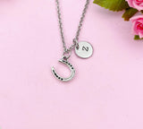 Horseshoe Charm Silver Necklace, Horseshoe Jewelry Gifts, N6207