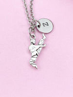 Taekwondo Charm Silver Necklace, Karate, Tea Kwon Do, Martial, Arts Jewelry Gifts, N6208