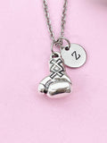 Boxing Gloves Charm Silver Necklace, Sport Jewelry Gifts, N6209
