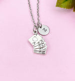 Poker Playing Cards Charm Silver Necklace, Poker Playing Cards Jewelry Gifts, N6210