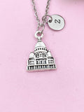 Building Tower Mansion Charm Silver Necklace, N6213