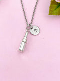 Lipstick Charm Silver Necklace, N6214
