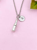 Lipstick Charm Silver Necklace, N6214