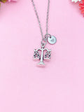 Justice Scale Charm Silver Necklace, N1387F
