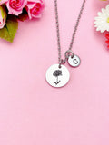 Chrysanthemum Flower Silver Charm Necklace, N3835S