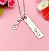 Golf Jewelry, Gold Golf Necklace, Golf Bracelet, Golf Keychain, Optional, Golf Gifts, Golf Team Gifts, D303