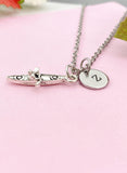 Crew Oar Boat Charm Silver Necklace, Rowing Crew Gifts, N6219S