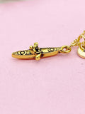 Crew Oar Boat Charm Gold Necklace, Rowing Crew Gifts, N6219G