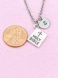 Holy Bible Charm Silver Necklace, N6220