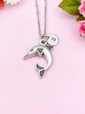 Dolphin Charm Silver Necklace, N6225