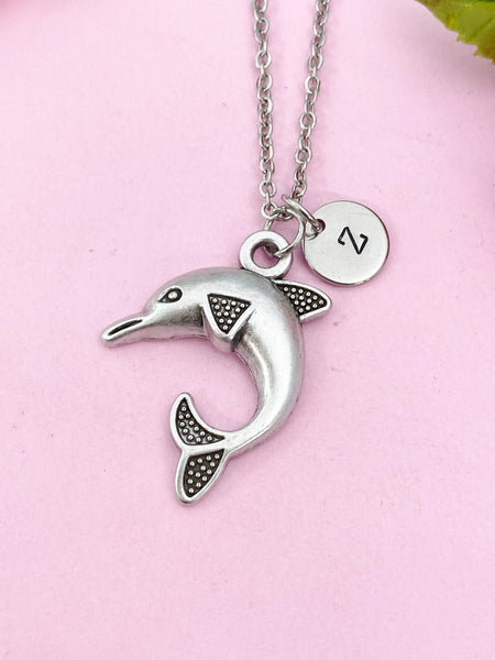 Dolphin Charm Silver Necklace, N6225
