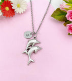 Dolphin Charm Silver Necklace, N6227