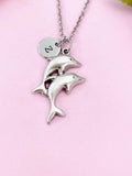 Dolphin Charm Silver Necklace, N6227