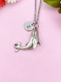Blue Whale Charm Silver Necklace, N6229