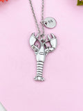 Lobster Charm Silver Necklace, N6237