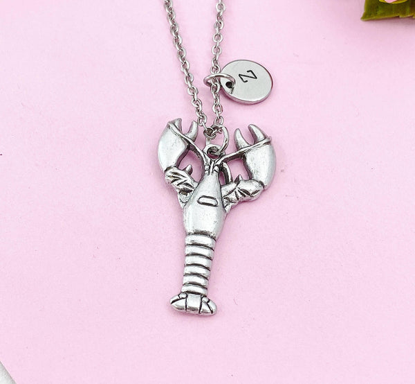 Lobster Charm Silver Necklace, N6237
