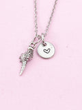 Conch Charm Silver Necklace, Small Conch Charm, N6238