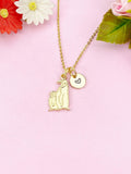 Penguin Mother and Baby Charm Gold Necklace, N6245