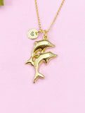 Dolphin Charm Gold Necklace, N6256