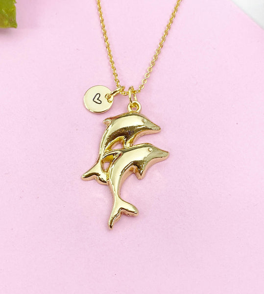 Dolphin Charm Gold Necklace, N6256