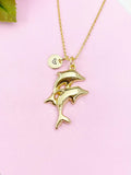 Dolphin Charm Gold Necklace, N6256
