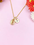 Cowrie Shell Charm Gold Necklace, Sea Shell, N6258