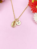 Cowrie Shell Charm Gold Necklace, Sea Shell, N6258
