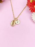 Cowrie Shell Charm Gold Necklace, Sea Shell, N6258