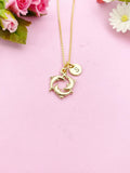 Dolphin Charm Gold Necklace,  N3584