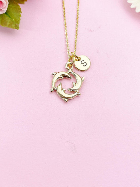 Dolphin Charm Gold Necklace,  N3584