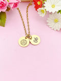 Gold Water Polo Necklace Bracelet Keychain Optional, Best Christmas Gifts, Personalized Customized Monogram Jewelry, D210
