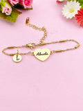 Gold Abuela Bracelet, Heart, Grandmother Bracelet, Grandmother Jewelry, Grandmother Gift, Silver Option, D575