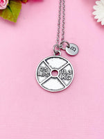 Barbell Necklace, Weight Necklace, Barbell Charm, Weight Charm, Fitness Charm, Sports Charm, Fitness Gift, Personalized Gift, N5981C