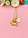 Pig Wing Charm Gold Necklace, Pig Fly, Silver Option, N1743G