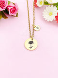 Chrysanthemum Flower Gold Charm Necklace, N3835