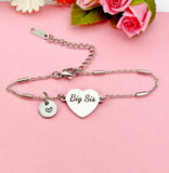 Big Sis Bracelet, Heart, Big Sister Middle Sister Little Sister Bracelet, Sisters Jewelry, Sister Gift, D562S