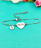 Big Sis Bracelet, Heart, Big Sister Middle Sister Little Sister Bracelet, Sisters Jewelry, Sister Gift, D562S