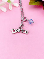 Dance Necklace, Dance Bracelet Bangle Option, Ballet Girl Gifts, N2665A
