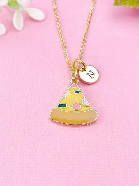 Gold Pizza Slice Charm Necklace, N3579
